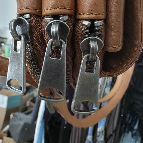 Liebeskind Tan Leather Messenger Bag - Picture 9 of 14